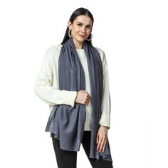 Stay cozy and stylish with this Handwoven Gray Cashmere Scarf. The versatile grey hue adds a touch of sophistication to any outfit, making it perfect for everyday wear. Made with soft and luxurious cashmere, this gray cashmere scarf will become a staple in your cold weather accessory collection. 100% Cashmere – World's finest Cashmere Cashmere Harvested from Changthangi goat who live in the Himalayan region of Ladakh Hand Spun & Hand Woven in Kashmir One Size: 28 Inch (Width) X 80 Inch (Length) Gray Cashmere, Cashmere Wrap, Outfit Making, Dyeing Process, Cold Weather Accessories, Slate Grey, Cashmere Wool, Stay Cozy, Cashmere Scarf