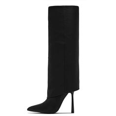 Introducing our Stylish Flared Heel Pointed Toe Knee High Fold Over Boots in Black. With a sleek silhouette and trendy fold-over design, these boots are the epitome of chic fashion. Color: black Heel Type: flared heel Heel height: 4.72 inches/ 12 cm Toe: pointed toe Zipper design makes it easier to wear on Handcrafted US sizing. Fits true to size. Winter Mid-calf Boots With Pointed Toe, Sleek Knee-high Boots With Pointed Toe For Winter, Winter Heeled Boots With Wrapped Heel And Pointed Toe, Winter Workwear Heeled Boots With Pointed Toe, Chic Fall Platform Boots With Pointed Toe, Chic Pointed Toe Platform Boots For Fall, Winter Workwear Boots With Pointed Toe, Winter Workwear Pointed Toe Boots, Fall Knee-high Boots With Pointed Toe