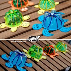 plastic sea turtle crafts for kids to make