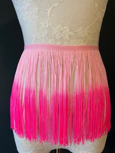 Tassel Fringe Fringing Trim 19cm Wide Ombre Two Toned different colours Price is PER YARD Fitted Pink Skirt For Festival, Pink Fringe Skirt For Summer, Summer Pink Fringe Skirt, Fitted Multicolor Skirt With Attached Cancan, Fitted Pink Skirt With Fringe, Pink Summer Dance Skirt, Pink Skirt For Summer Dance, Pink Skirt For Dance In Summer, Pink Skirt For Summer Dance Events