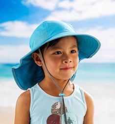 This well-made, lightweight hat is a great choice to keep young adventurers shaded and cool in the outdoors. With a UV protection factor (UPF) of 50 (mesh excluded), it has a 2 1/2" to 3 1/4" long brim and a 5 1/4" long neck veil to protect the face and back of the neck from the sun's harmful rays; mesh panels in the crown let air circulate.
Weighing only 1.8 oz (51g), it packs flat for travel. It has a breakaway chinstrap and a cinch strap on the back for an adjustable fit. Waterproof Hat, Lee Valley, Travel Hat, Long Neck, Kids Play, Personalized Accessories, Only 1, The Outdoors, The Crown