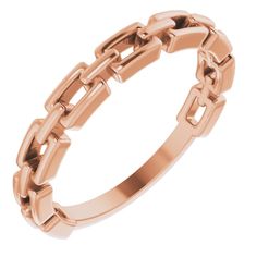 A bold addition to any ring stack. Inspired by chunky chains, the 14K Chain Link Ring is on-trend and perfect if you're looking to add a little edge to your outfit. Imagine a sleek modern band with a twist. Pair this popular piece with virtually any other ring to add some visual interest to your stack. Remember this is a solid ring; it's not a slinky chain! Material: 14K Yellow Gold / Rose Gold / White Gold Finger Size: 7 (EA) Shank Base Width: 1.8 mm Shank Base Thickness: 1.8 mm Top Height: 2.0 Chain Link Ring, Gold Glow, Link Ring, Earring Box, Linking Rings, Rose Gold Chain, Ethical Jewelry, Gold Polish, Jewelry Bags