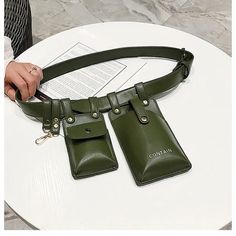 High-Quality Fanny Pack Girl Chest Phone Pouch Trendy Rectangular Portable Pouch, Trendy Portable Shoulder Belt Bag, Trendy Pouch Shoulder Bag With Pockets, Trendy Everyday Portable Belt Bag, Trendy Pouch With Removable Pouch For Daily Use, Trendy Portable Crossbody Belt Bag, Trendy Shoulder Pouch For Mobile Phone, Trendy Rectangular Belt Bag For Daily Use, Green Belt Bag For Travel