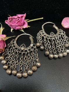 "Vintage silver Tribal Afghani Hoops with Drop Dangles, Earrings, Fine Funky Tribal, Jewelry for the Chic Bohemian Hipster within. Length: 2\" It's All About You, Open studio most days from 10:00 to 5:00, DM, make an appointment to have an adventure in shopping. Yes ~ along with basic simplicity ~ It's all about you You deserve to know about my fabulous Treasure chest. Tribal Jewelry, Statement Piece Handmade Jewelry, Art to Wear, with Much Much More. Looking for more Treasures, Or would like to Southwest Jewelry Alltribes Indian Art, Silver Beaded Dangle Earrings For Festivals, Silver Chandelier Earrings With Oxidized Finish For Festive Occasions, Ornate Sterling Silver Jewelry With Latkans, Dangle Earrings With Silver Beads For Festivals, Ornate Silver Chandelier Earrings For Festivals, Silver Teardrop Chandelier Earrings With Latkans, Festival Dangle Earrings With Silver Beads, Bohemian Oxidized Silver Chandelier Earrings