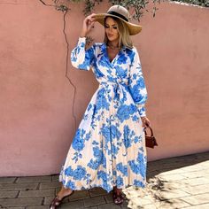 Unit: cmBustSleeve lengthClothing lengthS9255126M9656127L10057128XL10458129XXL10859130 Fitted Long Sleeve Summer Maxi Dress, Casual Long Sleeve Maxi Dress With Floral Print, Long Sleeve Maxi Dress For Spring Day Out, Casual Long Sleeve Pleated Maxi Dress, Summer Maxi Dress With Long Sleeves For Day Out, Long Sleeve Pleated Maxi Dress For Brunch, Spring Beach Long Sleeve Maxi Dress, Casual Long Sleeve Maxi Dress For Brunch, Floral Print Long Sleeve Maxi Dress For Day Out