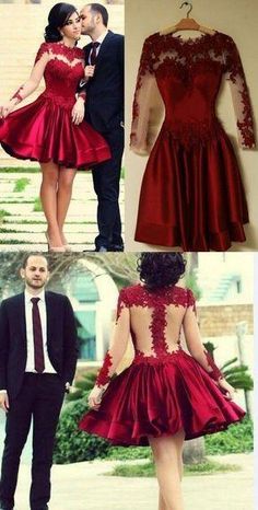 Short Homecoming Dress,Burgundy Dress,Full Sleeve Gown,Wedding Party D – classygown Full Sleeve Prom Dress, Homecoming Dresses Cheap, Full Sleeve Gowns, Junior Homecoming Dresses, Prom Dress Burgundy, Long Sleeve Homecoming Dresses, Burgundy Homecoming Dresses, Satin Homecoming Dress, Red Homecoming Dresses