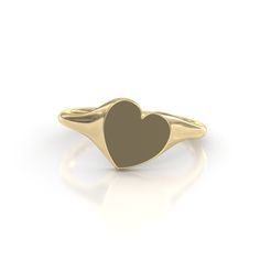 14k Solid Gold Rotation Heart Signet Ring, Gold Personalized Jewelry, Engravable Heart Ring, Pinky Signet Ring, White, Yellow, Rose Gold ● 𝗜𝘁𝗲𝗺 𝗗𝗲𝘁𝗮𝗶𝗹𝘀 ● → Dimensions of Heart: 9 x 9 mm → Size of Band: 1.5 mm → Polished/Shiny finish SIZING Our rings are available in sizes 4-9 US. If you have any questions about sizing, feel free to contact us. RETURNS & EXCHANGE POLICY Contact us within 14 days of delivery to initiate a return or exchange. Items must be shipped back within 30 days of Heart Cut Signet Ring For Anniversary On Valentine's Day, Classic Heart-shaped Rings With Heart Charm, Classic Rose Gold Heart Ring For Valentine's Day, Heart Ring With Polished Finish For Valentine's Promise, Heart Cut Signet Ring For Valentine's Day, Polished Heart Ring For Promise On Valentine's Day, Classic Heart-shaped Signet Ring For Promise, Classic Heart-shaped Signet Promise Ring, Classic Heart Shaped Signet Promise Ring