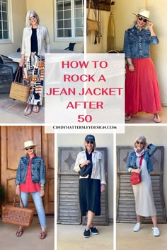 Jean Jacket Outfits Over 50, Denim Shirt Jacket Outfit Women, What To Wear With A Denim Jacket, Jean Jacket Styling, How To Wear Jean Jacket, What To Wear With A Jean Jacket, How To Wear A Jean Jacket, Styling Jean Jacket, Aging Positively