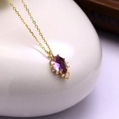 Holiday Notice: We will be on holiday from Feb 6 to Feb 15 for the Spring Festival. Orders will be shipped after we resume work.  Dainty Amethyst Necklace, Amethyst Pendant Necklace Gold, Natural Purple Amethyst Necklace, February Birthstone Necklace, Amethyst JewelryFeatures• Made to Order. • Material: 925 Silver with Gold Plated• Gold Color: Yellow Gold • Ready to Ship in 7-10 Business Days Want to find out more? Check out my shop https://www.etsy.com/shop/ZoeJewelryStudioThank you for taking Elegant Purple Amethyst Necklace, Lavender Amethyst Necklaces For Jewelry Making, Purple Necklaces With Gemstone Accents, Purple Clavicle Chain Pendant Necklace, Purple Jeweled Necklace, Amethyst Jewel Pendant Necklaces, Amethyst Pendant Necklace With Jewels, Amethyst Jewel Pendant Necklace, Lavender Amethyst Necklace With Stones