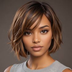 Haley Berry Short Hair, Styles Medium Length Hair, Short Silk Press, Silk Press Hairstyles, Hair Styles Medium Length, Hair Styles Medium, Shortish Hair, Fall Winter Hair Color, Choppy Bob Hairstyles