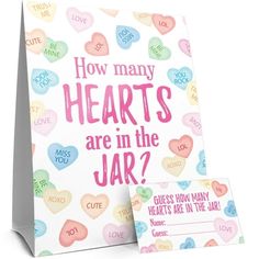 a greeting card with conversation hearts on it and a matching envelope for someone's special message