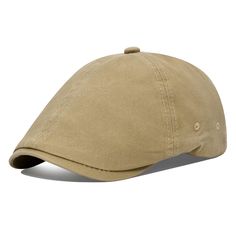 PRICES MAY VARY. 100%cotton Adjustable Size: 58cm(7 1/4) - 60cm(7 1/2), One size stretch fit most for normal adult Classic 7 colors available, Army Green, Black, Burgundy, Dark Grey, Khaki, Navy, White Newsboy Flat cap Cabbie Hat Ivy Hunting Caps Irish Ideal for daily dressing, casual wear, and outdoor sport 
VOBOOM Cotton Washing Flat Cap Cabbie Hat Gatsby Ivy Irish Hunting Newsboy
 Style: old school style, newsboy hat with sweatband 
 Interior: no lining 
 Brim: small stiff brim in front 

 Fe Khaki Cotton Baseball Cap, Classic Cotton Khaki Baseball Cap, Spring Khaki Cotton Baseball Cap, Khaki Cotton Cap, Brown Cotton Baseball Cap With Short Brim, Outdoor Khaki Cotton Baseball Cap, Classic Cotton Hat With Adjustable Fit, Classic Adjustable Cotton Hat, Khaki Cotton Baseball Cap With Short Brim