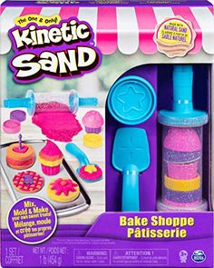 the pretend sand kit is in its box