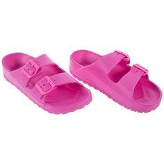 Size: Women's 8 Material: Foam & Plastic Color: Hot Pink UPC: 197712123711 Quantity: 1 Pair Walk though flower fields in comfortable style by wearing these Double Strap Buckle Slide Sandals. These sandals feature contoured soles to follow the shape of your feet. There are two straps with buckles so you can make sure they fit comfortably. Slip these sandals on and experience the sweet sights of spring! Comfortable Style, Shape Of You, Spring Home Decor, Flower Field, Hobby Lobby, Comfortable Fashion, The Sweet, Slide Sandals, Spring Outfits