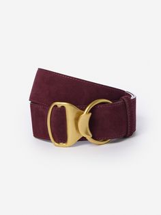 It's a quiet luxury statement. Crafted in supple suede with polished gold hardware, wear the Isobel with midi dresses, tailored pants, and denim. | J.McLaughlin Women's Isobel Suede Belt Burgundy, Size Extra Small/Small Women's Belts, Belt Jewelry, Suede Belt, J Mclaughlin, Quiet Luxury, Tailored Pants, Brown Suede, Midi Dresses, Belts For Women