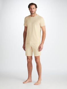 Featuring a combined elastic and tie waistband, our Basel ecru jersey lounge shorts also feature two front side pockets and a rear back pocket to keep your phone and essentials close while you're lounging. Both comfortable and stylish, we've elevated this loungewear short into a luxury essential for the modern man. Made from a unique blend of micro modal stretch, our specially developed Basel fabric is ultra-soft and doesn't pill, making it able to withstand countless days of lounging, numerous Short Gown Dress, Cashmere Loungewear, Holiday Capsule Wardrobe, Duvet Day, Cotton Dressing Gown, Silk Dressing Gown, Matching Family Pajamas, Casual Vest, Lounge Shorts