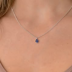 This dainty Sapphire pendant necklace has a delicate silver chain. The chain is solid sterling silver 925., and there is an extension so that the size can be adjusted. There are different stonees to choose from. The stones are natural stones and no 2 are identical, but they are similar. If you would like a custom order or have any questions please contact me, thanks. Blue Sapphire Necklace Silver, Cheap Minimalist Blue Jewelry, Dainty Stone Necklace, Cheap Blue Everyday Jewelry, Silver Gemstone Necklace, Minimalistic Silver Necklace, Sapphire Silver Necklace, Silver And Blue Necklace, Cute Necklaces Silver