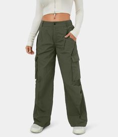 Low Rise Button Zipper Side Pocket Wide Leg Casual Cargo Pants Stacked Sweatpants, Flowy Wide Leg Pants, Wide Leg Yoga Pants, Cotton Casual Pants, Quick Dry Pants, Casual Cargo Pants, Casual Wide Leg Pants, Knit Denim, Flowy Pants