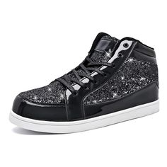 PRICES MAY VARY. IGxx glitter shoes for men women unisex casual sequins fashion sneakers sparkle bling high top oversize men size 6.5-15， Order according to the size chart please. Fashion luxury sparkly men disco shoes various pop elements, Brilliant all-over effect catches the light any way you turn，All eyes on you. Slip-on glitter shoes, Sequins not seay to fall off, Pampered All-Day, Sturdy rubber outsole extends durability and longevity of these. All year round suitable, Good choice for part Glitter Accents Sneakers For Streetwear With Round Toe, Glitter Accented Sneakers For Streetwear With Round Toe, Glitter Accent Sneakers For Streetwear With Round Toe, Glitter Lace-up Sneakers For Streetwear, Glitter High-top Sneakers For Streetwear, Glitter High-top Party Sneakers, High-top Glitter Sneakers For Party, Men Disco, Sparkly Sneakers