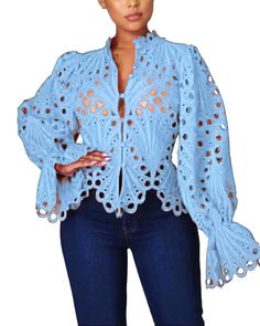 PRICES MAY VARY. Material: 60% Polyester, 20% cotton, this cutes tops is made of lace, a trendy going out tops for women, also a sexy tops for women, white button down shirt women, sexy ruffled top, women black tops and blouses plus size, women white long sleeve shirts blouse, cute tops for women, bell sleeve tops for women, lace tops for women, spring tops womens 2024, a good choice for date night outfit for women! Design: This white blouse for women is featured with flare long sleeve/bell slee Lace Summer Tops, Vacation 2024, Women Fall Tops, Lace Blouses, Flare Shirt, Porch Decorations, 2025 Fashion, Womens Tops Dressy, Spring 2025