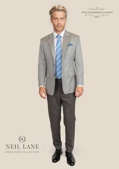 Astor Glacier Grey Twill Jacket - SARTORO Suit Guide, Winter Landscapes, Vest And Tie, Linen Suits, Twill Jacket, Tuxedo Shirts, Tuxedo Suit, Twill Weave, Cotton Blazer