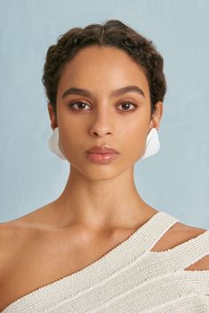 ERIN EARRING - WHITE Buy List, Makeup For Black Women, Flower Petal, The Shape, Flower Petals, A Flower, Face Shapes, Makeup Looks, Hair Makeup