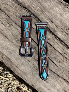 Adjustable Brown Hand Tooled Apple Watch Band, Adjustable Hand Tooled Brown Apple Watch Band, Adjustable Hand-tooled Brown Apple Watch Band, Bohemian Brown Bracelet Strap Apple Watch Band, Handmade Adjustable Turquoise Watch Bands, Bohemian Brown Apple Watch Band With Bracelet Strap, Vintage Hand Tooled Adjustable Watch Bands, Vintage Adjustable Hand Tooled Watch Bands, Leather Holster Pattern