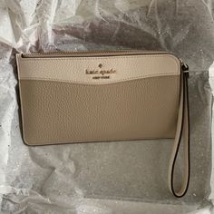 Nwt Kate Spade Lucy Medium L-Zip Wristlet Cream And Beige, Not Sold On Website Anymore Brand New, Flawless! Beige Leather Wallet With Zipper Closure, Beige Clutch Wristlet With Zipper, Beige Wristlet Clutch With Zipper Closure, Chic Beige Wallet With Zipper Closure, Chic Beige Wallets With Zipper Closure, Cream Wristlet With Zipper Closure For Travel, Beige Zipper Closure Wristlet Clutch, Kate Spade Beige Wallet For Everyday Use, Kate Spade Beige Wallets For Everyday Use