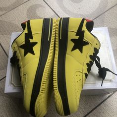 Bape X Marvel Animation Pikachu Style Men Fashions Sprots Shoes Size 8 100% Brand New With Box No Used I Haven't Used Them Once Since I Bought Them. I Love Them, But I Need To Sell Them Now. Yellow Skate Shoes For Streetwear, Yellow Urban Skate Shoes For Streetwear, Yellow Urban Custom Sneakers For Streetwear, Urban Style Yellow Custom Sneakers For Streetwear, Yellow High-top Custom Sneakers For Streetwear, Yellow Low-top Custom Sneakers For Streetwear, Neon Yellow Sneakers With Rubber Sole For Streetwear, Urban Yellow Skate Shoes With Rubber Sole, Yellow Urban Skate Shoes With Rubber Sole