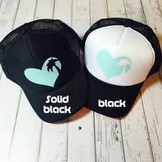 Fun Black Vacation Hats, Fun Black Vacation Hat, Fun Black Trucker Hat For Vacation, Fun Black Snapback Hat For The Beach, Fun Black Snapback Hat For Beach, Trendy Black Trucker Hat For Vacation, Black Trucker Hat For Vacation, Customizable Summer Trucker Hat For Beach, Black Mini Beach Hats, One Size