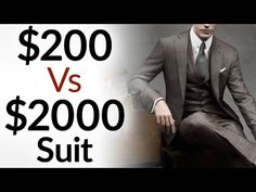 5 Differences Between Cheap And Expensive Men's Suits ($200 vs $2000 Suits) Suit Video, Sales Job, Suit Colors, Suit Stores, Italian Suit, Designer Suits For Men, Dapper Gentleman, Bespoke Suit