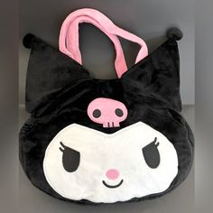 New With Tags, Never Worn. No Damage Or Blemishes At All. All Items Are Stored In A Pet And Smoke Free Environment. Kuromi Face, Kuromi Bag, Sanrio Tote, Sanrio Bag, Cute Kuromi, Sanrio Pink, Gift Card Exchange, Sanrio Kuromi, Cute Tote Bags