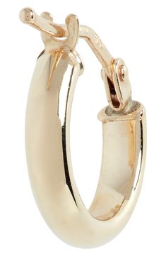 Handcrafted in twisted 14-karat gold, these everyday hoops hug your ears for a tailored look. 1/4" hoop diameter Snap-post closure 14k-gold Made in Italy Bony Levy, Huggie Hoop Earrings, Beveled Edge, Hoop Earrings, Yellow Gold, Nordstrom, Engagement Rings, Gold