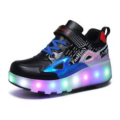 Boys Girls Kids Roller Skates Light Up Shoes USB Charge LED Wheeled Skate Sneakers Running Shoes Rollerblades Sports Skating Shoes for Beginners

 



About Two-wheeled Instructions for use:

If you want to use these shoes as roller skates, please press the safety button（behind shoes ） and the rear wheel will pop up!

If you want to use these shoes as casual shoes:
1. Use the small wrench to insert the wheel gap and gently lift the front wheel, then use the small soft plug to fill the wheel Kids Sneakers Boys, Kids Roller Skates, Skating Shoes, Pretty Sneakers, Skate Sneakers, Light Up Shoes, Cool Gifts For Kids, Sneakers Running, Boys Sneakers