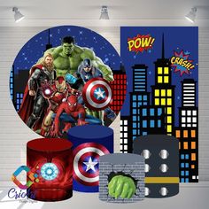 an image of the avengers wall mural