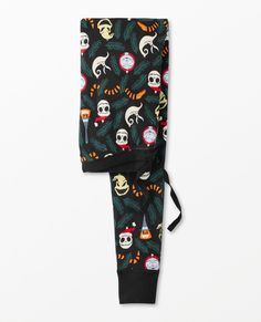 Women's organic cotton pajama pants featuring jolly and ghoulish ornaments from Disney Tim Burton's The Nightmare Before Christmas! • Unique artwork only available at Hanna • Hypoallergenic & eczema-friendly • Sensory-friendly scratch-free seams that lay flat on the skin • OEKO-TEX® STANDARD 100 certified safe from hundreds of harsh chemicals 100% organic combed cotton rib knit Super-smooth flatlock seams Encased elastic waistband with adjustable drawcord Soft ribbed cuffs Tops and pants offered Long Johns Pajamas, Cotton Pajama Pants, Sensory Friendly, Cuffed Top, Long John, The Nightmare Before Christmas, The Nightmare, Cotton Pyjamas, Hanna Andersson