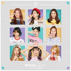 the poster for what is love? shows girls with different hair colors and hairstyles