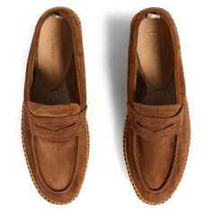 So durable, resilient, and comfortable, you’ll forget you have shoes on. Casual Closed Toe Loafers With Suede Lining, Casual Suede Lined Closed Toe Loafers, Casual Almond Toe Slip-ons With Suede Lining, Casual Loafers With Suede Lining And Almond Toe, Casual Suede-lined Almond Toe Slip-ons, Casual Suede Lined Almond Toe Slip-ons, Brown Slip-on Loafers With Woven Sole, Luxury Woven Leather Slip-on Loafers, Semi-formal Brown Loafers With Stitched Sole