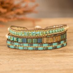 Festival Gemstone Beads Wrap Bracelet, Festival Wrap Bracelet With Round Gemstone Beads, Adjustable Natural Stone Beaded Bracelets For Festivals, Turquoise Wrap Bracelet Gift, Turquoise Wrap Bracelet Great For Gifts, Adjustable Turquoise Bohemian Wrap Bracelet, Turquoise Beaded Braided Bracelets For Festivals, Turquoise Beaded Braided Bracelet For Festival, Adjustable Bohemian Turquoise Wrap Bracelet