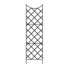 a black and white drawing of a tall tower with lattices on the sides,