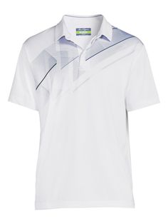 With its eye-catching print, this Ben Hogan Men's Asymmetrical Geo Print Golf Polo Shirt is a fashionable and functional addition to your golf apparel. Moisture-wicking technology moves sweat away from your skin to keep you dry and comfortable. Built-in sun-protection helps prevent UV rays from penetrating the fabric. Added stretch in the single-knit fabric helps maximize mobility for a greater range of motion for golf days and casual outings in between. Material: 97% Polyester/3% Elastane Care: Mens Polo T Shirts, Polo Shirts Men, White Polo Shirt, Golf Apparel, Printed Polo Shirts, Sports Prints, Polo T Shirts, Geo Print, Golf Polo Shirts