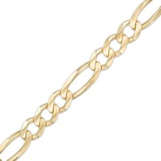 Polished to a gleaming shine, 10K gold concave figaro links form an attractive 8.5-inch bracelet. This versatile chain bracelet is comfortable for everyday wear but appropriate for formal situations too. The bracelet measures 8.61mm wide and secures with a lobster claw clasp. Formal Gold Figaro Chain Bracelet, Yellow Gold Figaro Chain Bracelet With Rectangular Links, 14k Gold Cuban Link Figaro Chain Bracelet, Classic Gold Bracelet With Figaro Oval Link, Classic Gold Bracelet With Figaro Chain, Classic Figaro Chain Bracelet With Oval Links, Classic Gold Figaro Chain Bracelet, Classic Gold Bracelet With Figaro Chain And Oval Links, Classic Figaro Chain Gold Bracelet