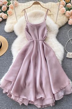 Cute tulle short A line dress fashion dress Short A Line Dress, Mesh Party Dress, Look Legging, Short Dress Styles, French Dress, Short A, Lilac Dress, Fairy Dress, Line Dress