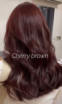 Korean winter hair color: cherry brown Hair Color For Chinese Women, Brown To Amber Hair, Hair Colors That Grow Out Well, Rustic Brown Hair Color, Red Brown Shag Hair, Hair Color That Makes Your Skin Lighter, Popular Korean Hair Color, Cool Tone Red Brown Hair, Medium Brown Red Hair Color