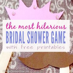 the most hilarious bridal shower game with free printables for kids to play