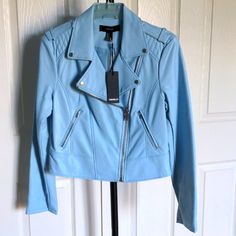 Moto Forever 21 Faux Leather Blue Jacket, New With Brand Tag But No Price Tag. The Material Is Soft With Lining. Trendy Blue Biker Jacket With Long Sleeves, Trendy Blue Long Sleeve Biker Jacket, Trendy Blue Leather Jacket With Zipper, Trendy Blue Leather Jacket With Zipper Closure, Blue Trendy Leather Jacket For Spring, Trendy Blue Biker Jacket For Spring, Blue Spring Biker Jacket For Work, Blue Biker Leather Jacket For Spring, Spring Blue Biker Jacket