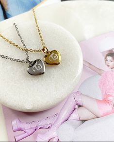 "Calling all ONCE! How sweet is this Twice heart pendant necklace?  Available in 18k gold plated or Platinum plated  over stainless steel. Will not change color, rust or tarnish.  Cable chain measures a standard 18\". If you need the chain shortened or require a 2\" chain extender, please let us know in the message to seller box and we'll be happy to accommodate you.  The perfect piece for anyone looking for subtle ONCE merch 💕" Personalized Gold Heart Necklace In Stainless Steel, Personalized Gold Stainless Steel Heart Necklace, Valentine's Day Tarnish-resistant Heart Necklace, Tarnish Resistant Stainless Steel Heart Pendant Necklace, Valentine's Day Stainless Steel Tarnish Resistant Heart Necklace, Valentine's Day Stainless Steel Tarnish-resistant Heart Necklace, Heart-shaped Stainless Steel Charm Necklace For Valentine's Day, Twice Heart, Run The Jewels