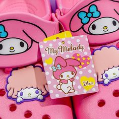 This super kawaii pair of large-sized sandals has illustrations of My Melody and cute rubber charms of hearts and My Sweet Piano! Wear this comfy pair while lounging around the house. The pink slippers are made from EVA — a special rubber-like resin material. Made from EVA resin One size fits most (women’s sizes): 24 cm / US 7.5-8 / EU 38-38.5 My Sweet Piano, Eva Sandals, Pink Slippers, Super Kawaii, Resin Material, Sanrio Characters, My Melody, Harajuku Fashion, The Pink