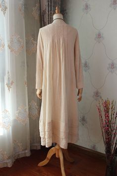 "【Fabric】 cotton 【Color】 Beige, dark blue, dark green 【Size】 Shoulder width 39cm / 15.2 sleeve length 61cm / 24\" Big arm circumference 34cm / 13.3\" Bust 104cm / 41\" Length 104-117cm/ 41-46\" Hem circumference 200cm/ 78\" Have any questions please contact me and I will be happy to help you." Plain Long Sleeve Maxi Dress For Fall, Long Sleeve Plain Midi Dress For Fall, Plain Long Sleeve Midi Dress For Fall, Modest Long Sleeve Long Dress For Spring, Plain Cotton Fall Dresses, Modest Beige Long Sleeve Dress, Beige Solid Color Cotton Dress, Cotton Long Sleeve Maxi Dress For Winter, Winter Cotton Maxi Dress With Long Sleeves