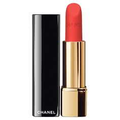 Allure Velvet #43 Chanel Coquette, Chanel 2015, Best Red Lipstick, Orange Lipstick, Chanel Lipstick, Makeup Tip, Chanel Rouge, Long Wear Lipstick, Beauty Make-up